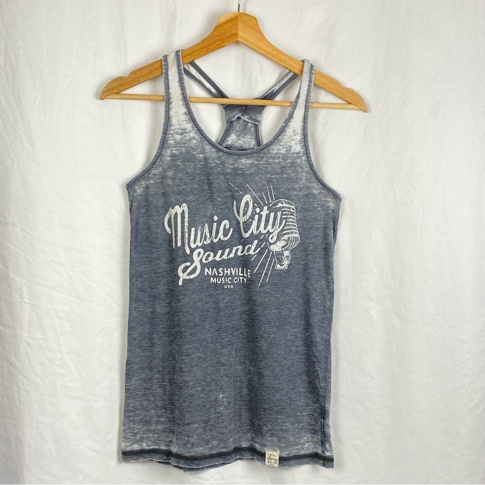 Legacy Vintage Look Graphic Nashville Music City Sound Tank Top Size Small